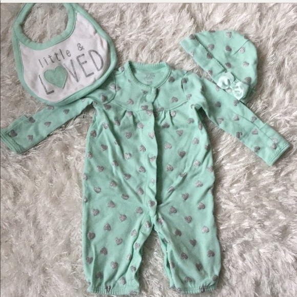 Carter's Other - Carter’s Newborn Baby Converter Gown 3 piece Set